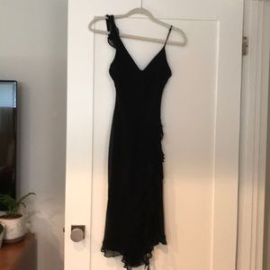BCBG Max Azria Ruffle Black Dress